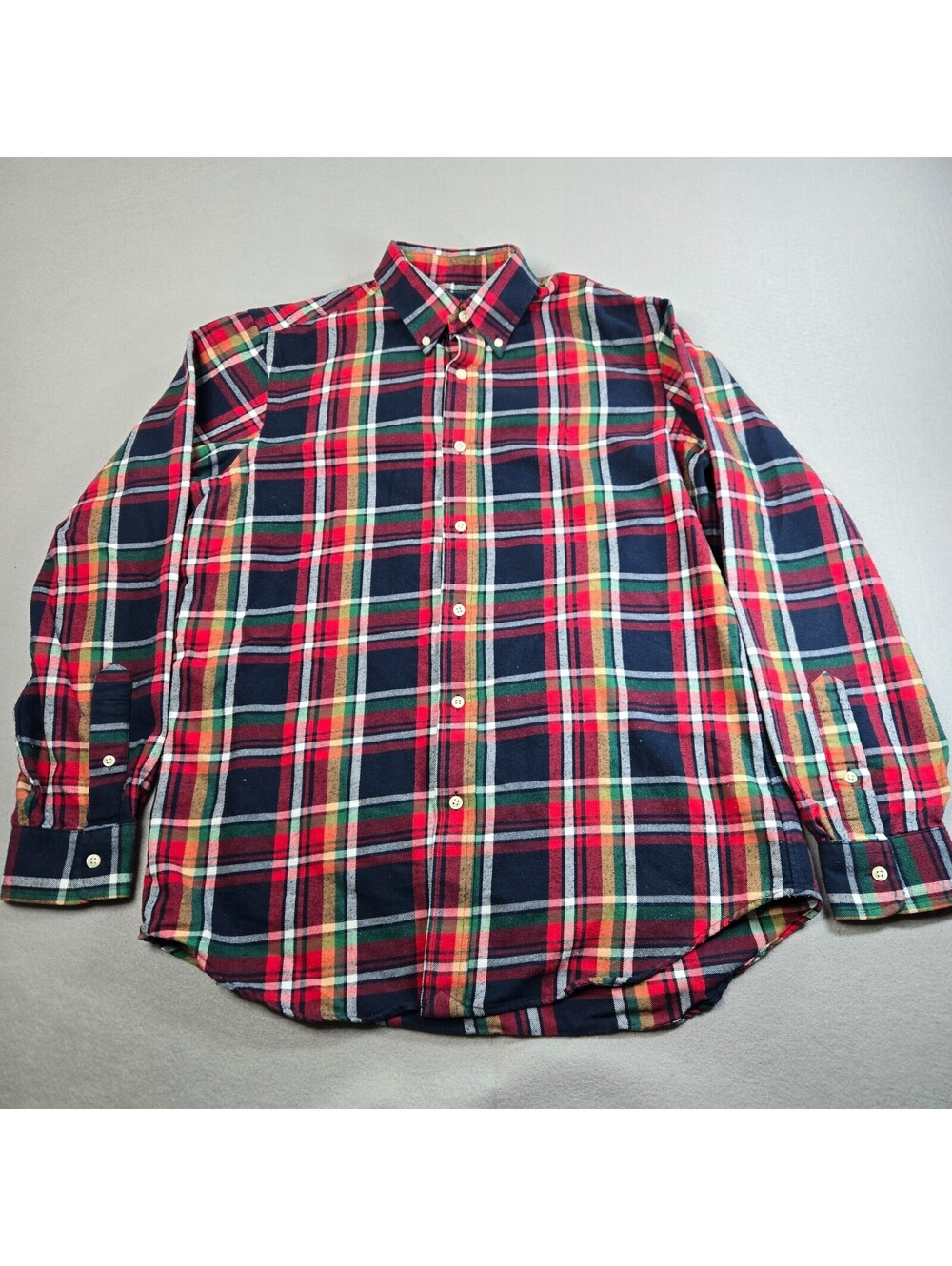 Polo Ralph Lauren Classic Fit Sz M Performance Flannel Multicolor Tartan Plaid